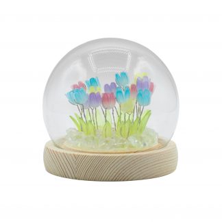 Floral Glow Garden Dome - 20 Multi Tulips - LED USB