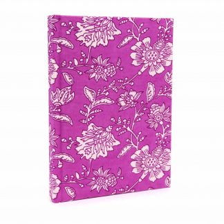 Cotton Bound Notebook 20x15cm - 96 pages -Antique Fuchia
