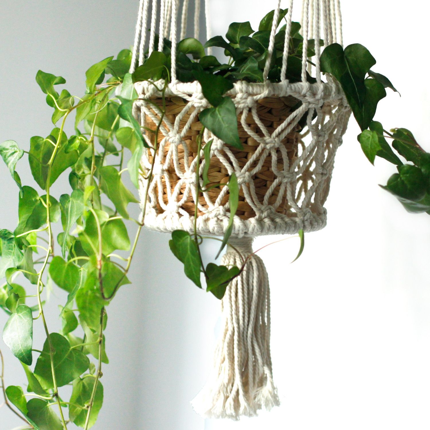 Macrame Pot Holder - Double Holder - Image 3