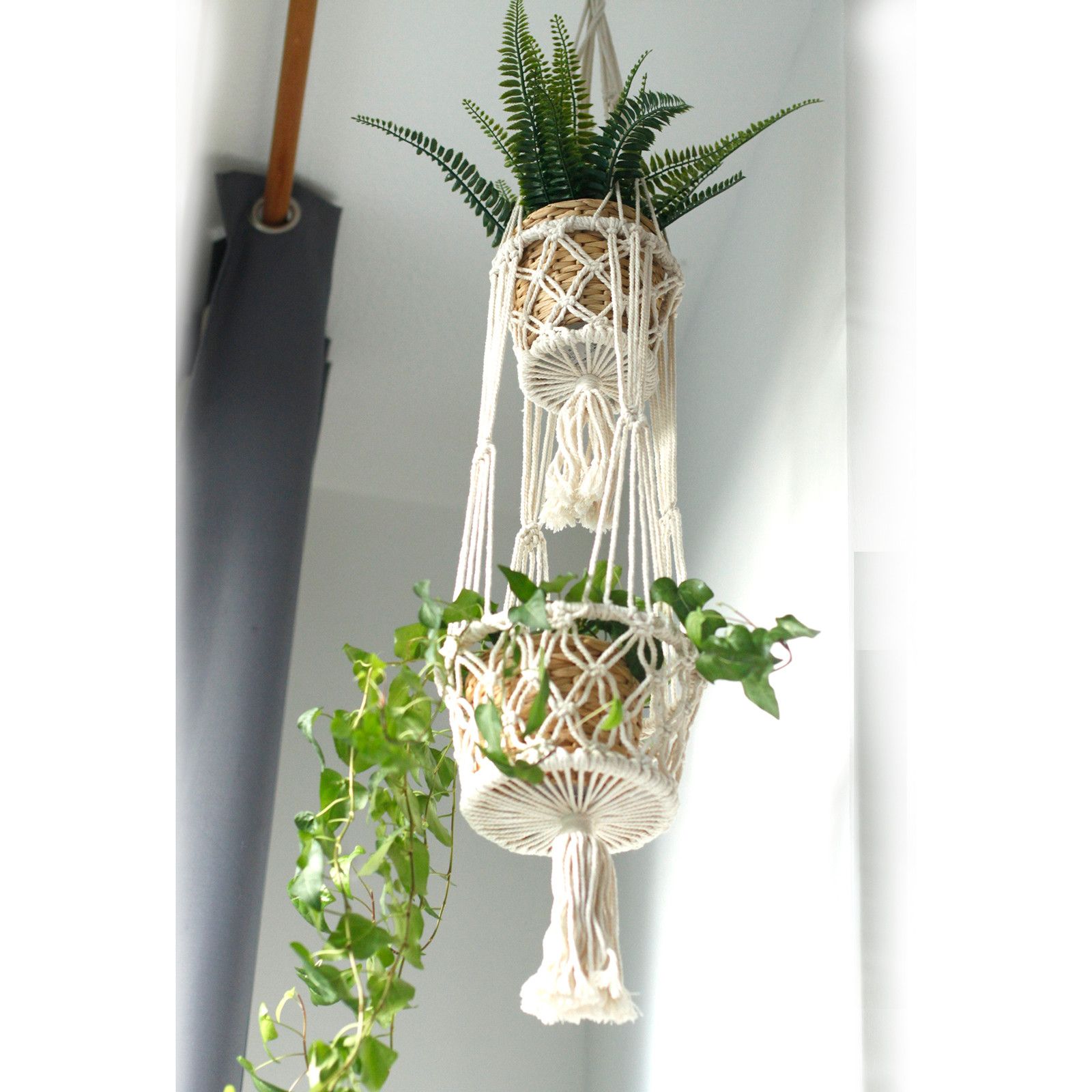 Macrame Pot Holder - Double Holder - Image 2