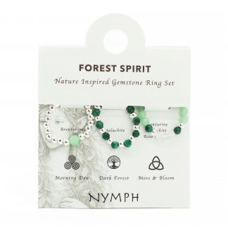 Nymph Spirit Gemstone Ring Set - Forest Spirit